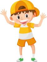 Happy boy cartoon character vector