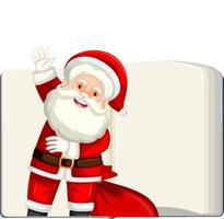 Opened blank book with Santa Claus vector