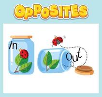 Opposite English words for kids vector