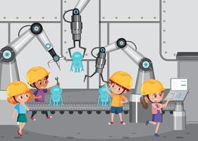 Concept of automation industry vector