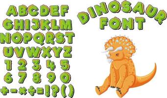 Font design for english alphabets and numbers vector