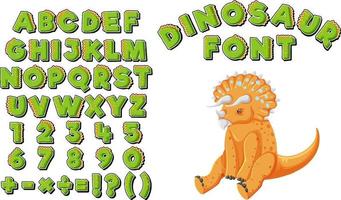 Font design for english alphabets and numbers vector