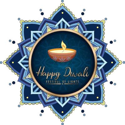 Happy Diwali festival of lights poster