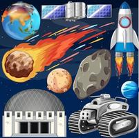 Set of space objects in space vector