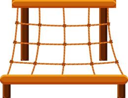 A climbing rope wall net playground vector