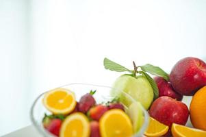 The fruits of health lover Healthy fruit And health care to eat healthy food. To the skin. The fruit is placed in a beautiful table, apple apricot, banana, orange, dragon, placed photo