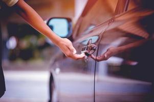 Picture with black and black car doors Automotive concept photo