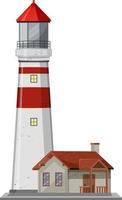 A lighthouse on white background vector