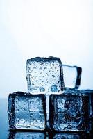 Ice cubes are placed beautifully. Ice color indigo Food and drink concepts suitable for all ages. photo