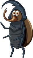 un personaje de dibujos animados de escarabajo vector