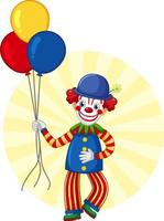 Colourful clown cartoon character vector