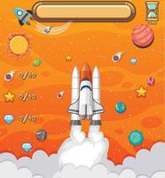 Game template with spaceship vector