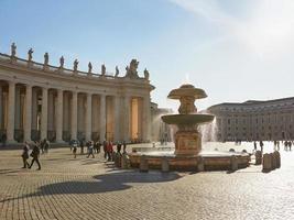 Vatican, Italy, 2021-St. Peter's Square in Vatican in sunny day photo