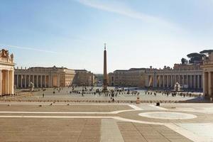 Vatican, Italy, 2021-St. Peter's Square in Vatican in sunny day photo