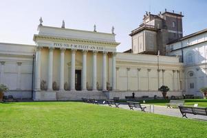 Vatican, Italy, 2021 - View of courtyard of the Pigna, Vatican museum