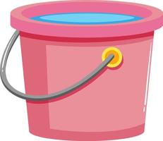 Bucket with water on white background vector