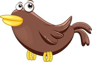 Bird with brown feathers vector