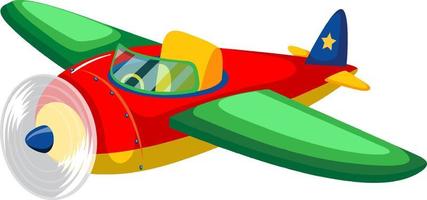 lindo avión colorido sobre fondo blanco vector