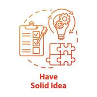 Have solid idea concept icon. Planning and management. Direct movement to goal. Process control. Business plan idea thin line illustration. Vector isolated outline drawing