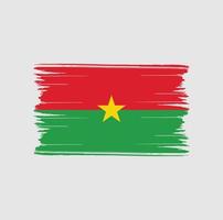 trazos de pincel de la bandera de burkina faso. bandera nacional vector