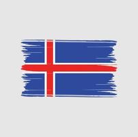 trazos de pincel de bandera de islandia. bandera nacional vector