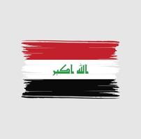 trazos de pincel de la bandera de irak. bandera nacional vector