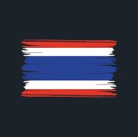 trazos de pincel de bandera de tailandia. bandera nacional vector