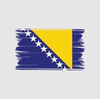 trazos de pincel de bandera de bosnia herzegovina. bandera nacional vector