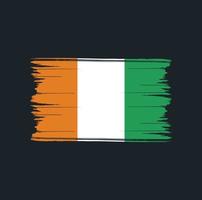 Cote Dlvoire Flag Brush Strokes. National Flag vector