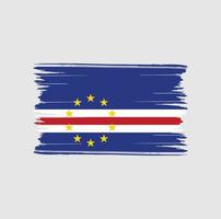 trazos de pincel de bandera de cabo verde. bandera nacional vector