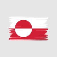 Greenland Flag Brush Strokes. National Flag vector