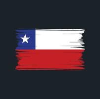 trazos de pincel de bandera chilena. bandera nacional vector