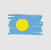 Palau Flag Brush Strokes. National Flag vector