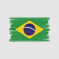 trazos de pincel de bandera de brasil. bandera nacional vector