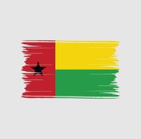 trazos de pincel de bandera de guinea bissau. bandera nacional vector