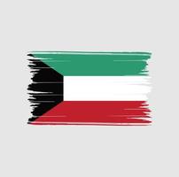 Kuwait Flag Brush Strokes. National Flag vector