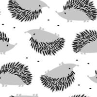 Cute Hedgehog repeat seamless pattern vector