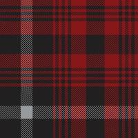 Red Black Grey Plaid Pattern vector