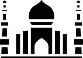 ilustración de vector de taj mahal en un fondo. símbolos de calidad premium. iconos vectoriales para concepto y diseño gráfico.