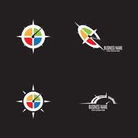 Compass icon and symbol vector template