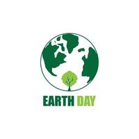 Earth day ecology logo vector template