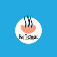 ilustración de vector de logotipo de tratamiento de cabello