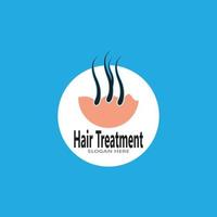 Hair treatment logo vector illustration