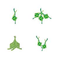 plantilla de vector de logotipo de ketupat lebaran idul fitri
