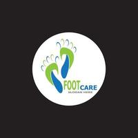 Foot care health logo vector illustration