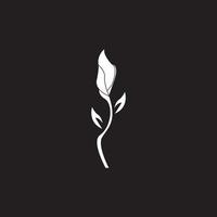 Flower icon and symbol with black background vector