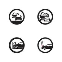 Car crash icon vector template illustration