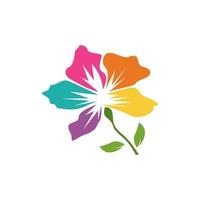 Flower beauty spa logo vector illustration