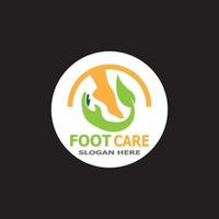 Foot care health logo vector illustration