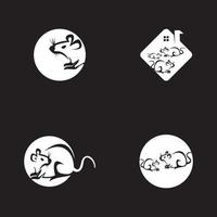 icono de rata y símbolo de ilustración vectorial vector